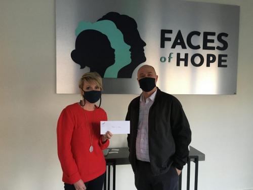 Faces of Hope check delivery