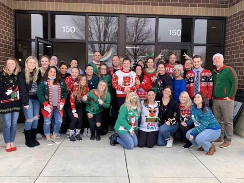 Ugly Sweater full group Stevens sign (Copy)